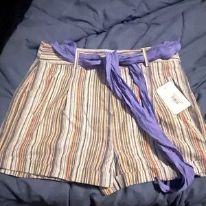 🔥new dress shorts with tie belt🌟